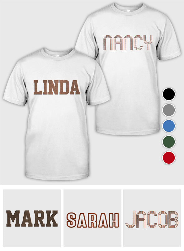 T-shirt brodé personnalisé avec nom - Bestie