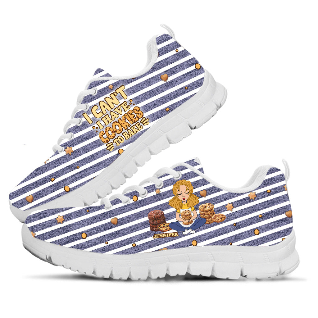 Je ne peux pas, j'ai des cookies à faire cuire ! – Baskets personnalisées pour la pâtisserie