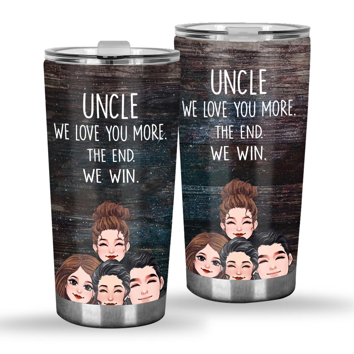 Dad I Love You More - Gift for dad, grandma, grandpa, mom, uncle, aunt - Personalized Tumbler