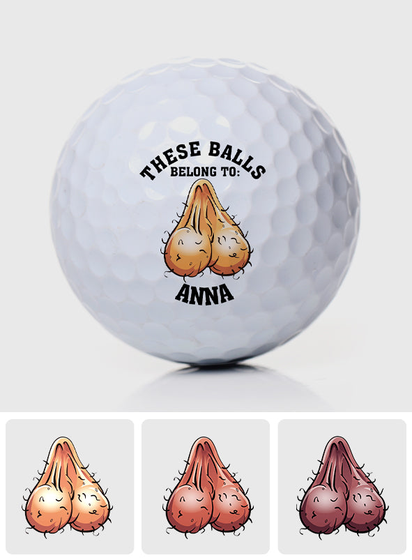 Ces balles appartiennent à - cadeau pour lui, petit ami, mari - Balle de golf personnalisée
