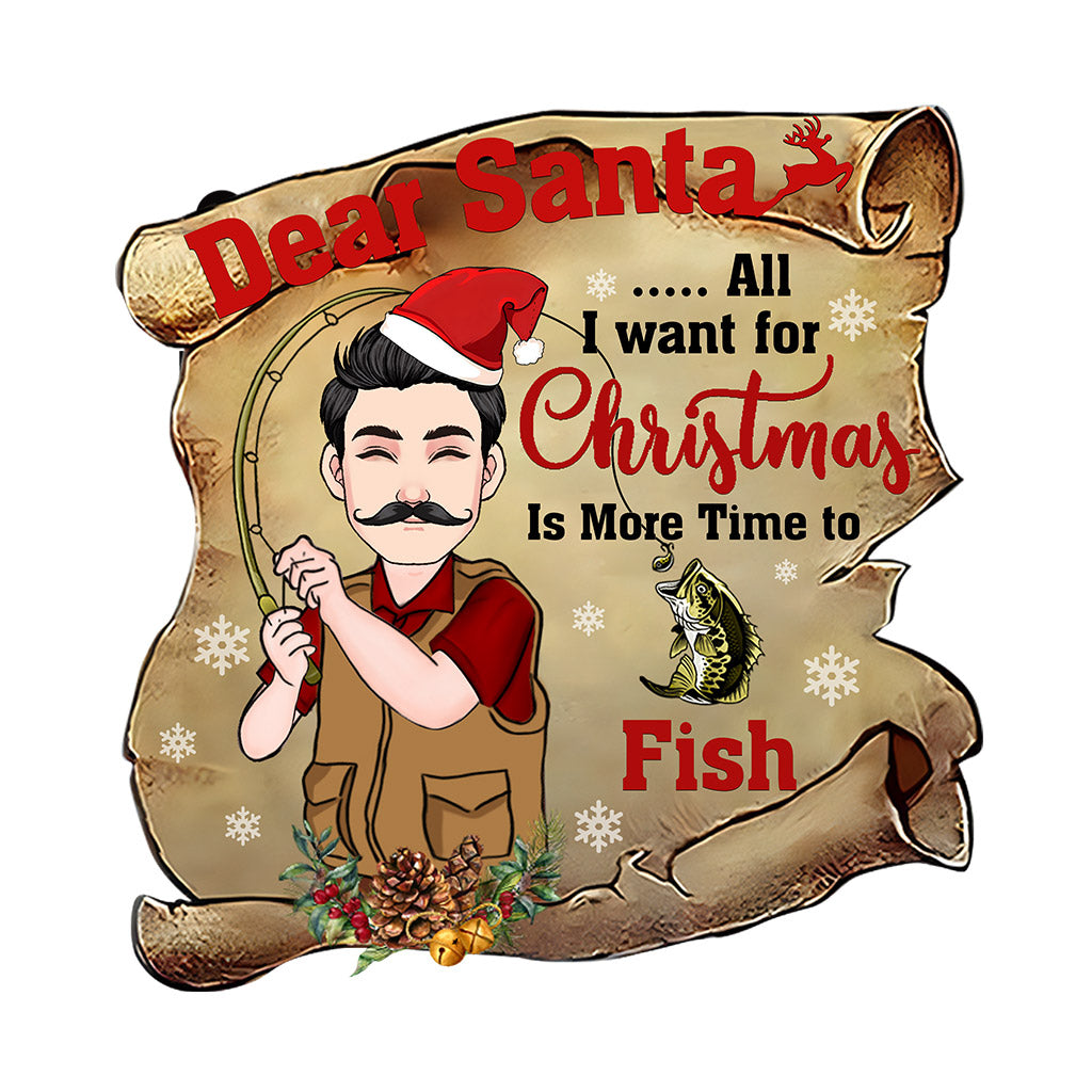 Cher Père Noël - Paillasson personnalisé en forme de pêche
