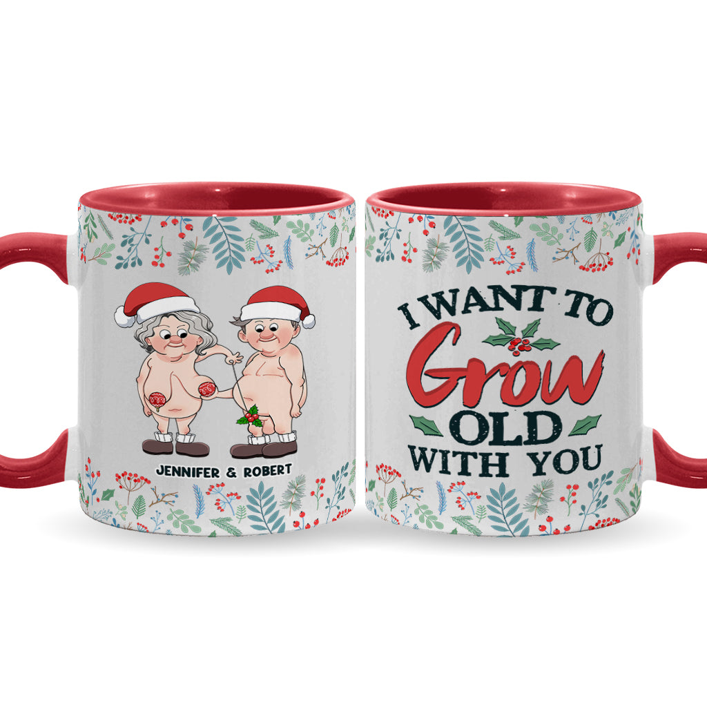 Je veux vieillir avec toi - Mug personnalisé pour couple