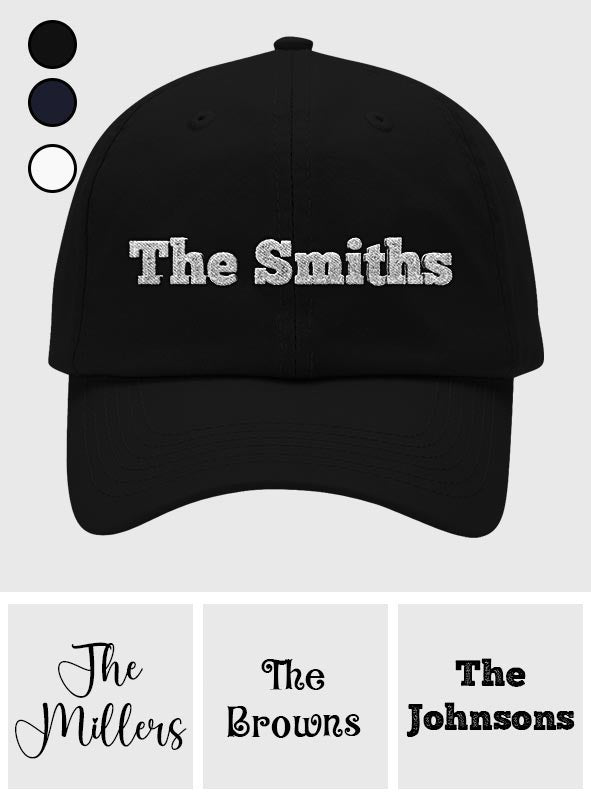 Casquette classique brodée personnalisée avec nom et nom pour toute la famille