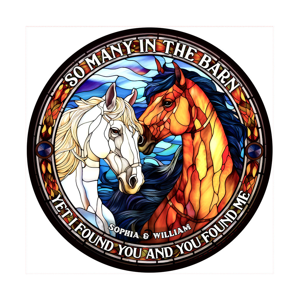 Tant de monde dans l'écurie - Cadeau cheval pour mari, femme, petit ami, petite amie - Paillasson personnalisé