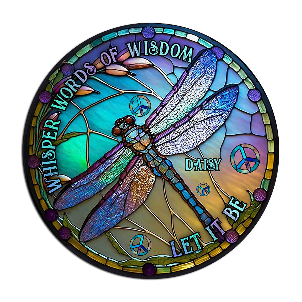 Paroles de sagesse murmurées « Laisse faire » - Autocollant hippie personnalisé découpé à l'emporte-pièce