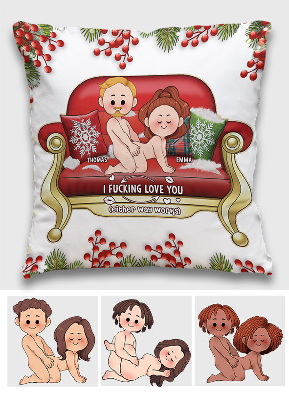 Je t'aime - Coussin décoratif personnalisé pour couple