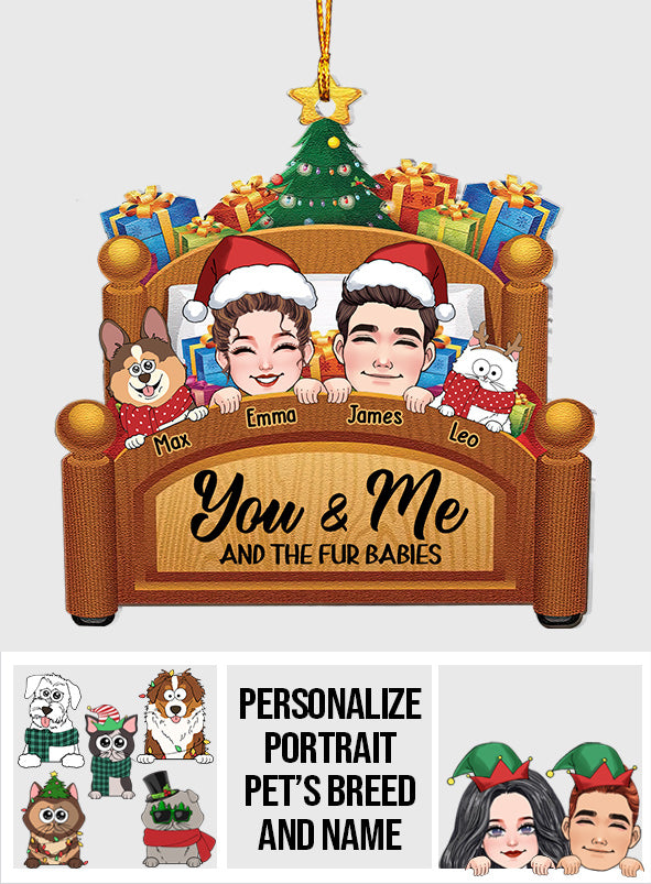Toi, moi et nos animaux de compagnie - Ornement personnalisé pour couple