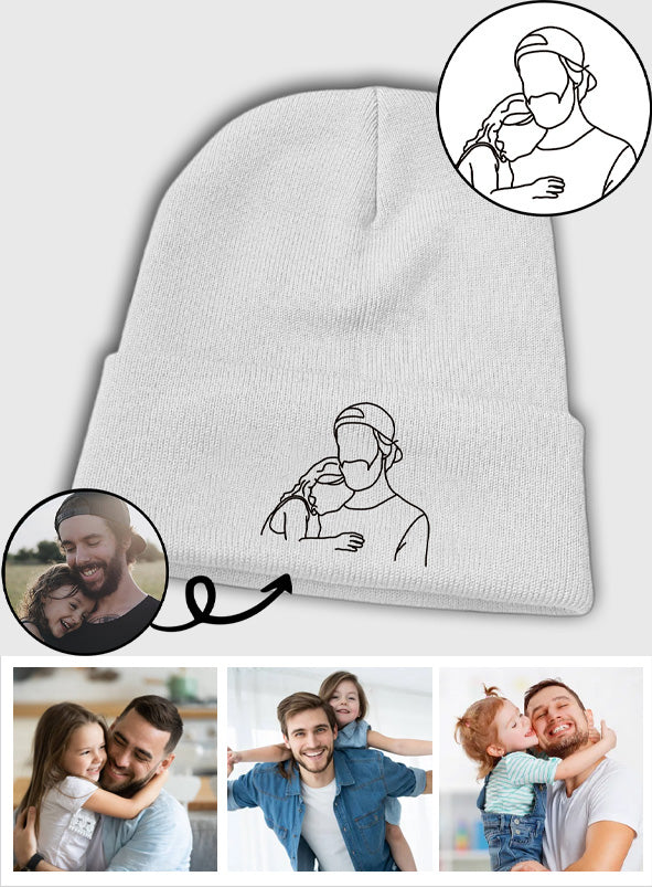 Bonnet brodé personnalisé avec photo - Modèle papa