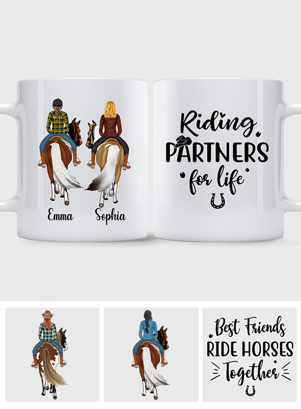 Partenaire d'équitation pour la vie - Mug personnalisé à motif cheval