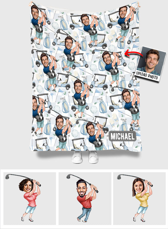 Cadeau pour papa, oncle, mari golfeur... - Couverture de golf personnalisée