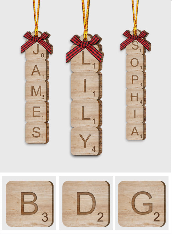 Scrabble Name - Personalized Family Ornament