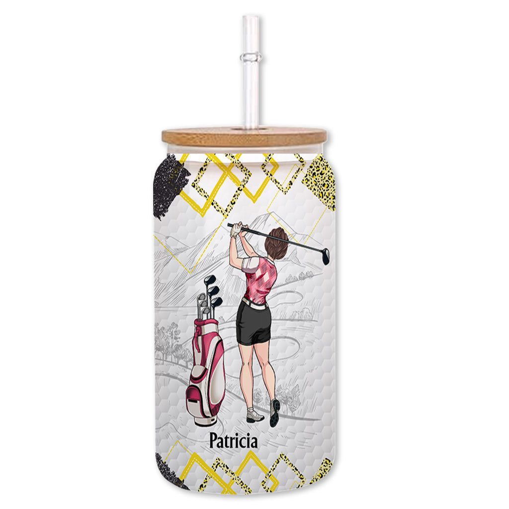 Cours de golf - Cadeau de golf pour elle, petite amie, épouse, fille - Verre à canette personnalisé