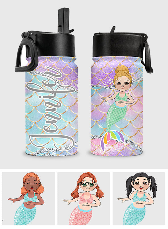 La Petite Sirène - Gourde personnalisée pour toute la famille et les enfants