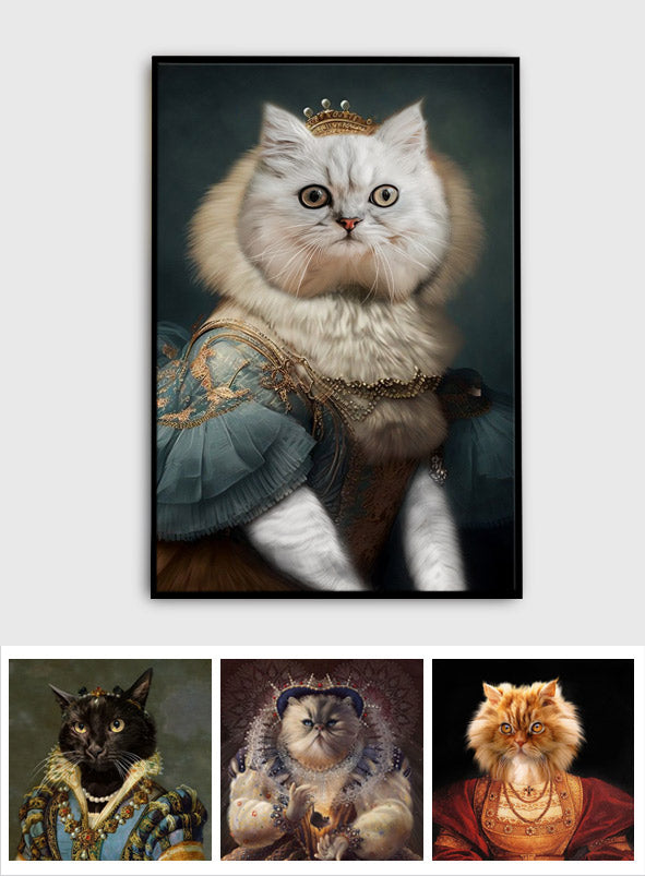 Portrait royal - Toile et affiche personnalisées pour chat