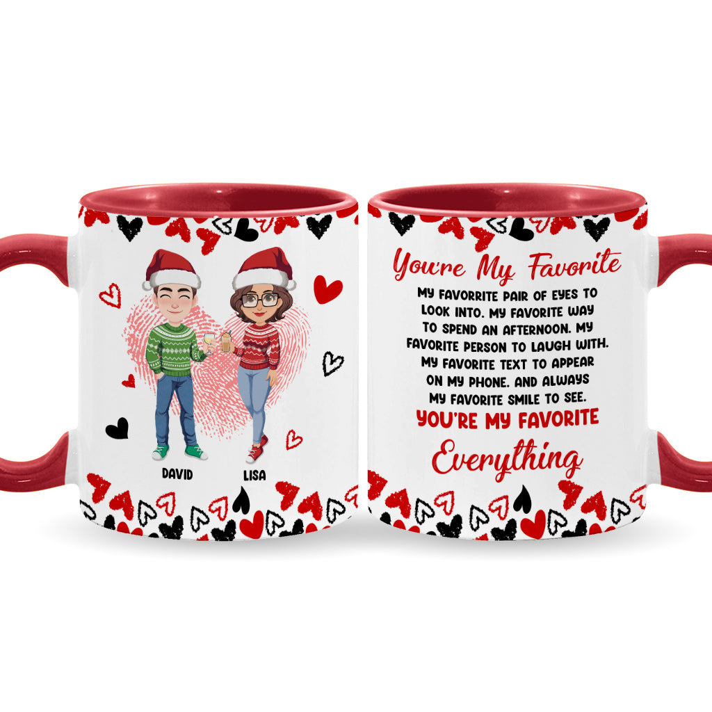 Tu es mon/ma préféré(e) en tout - Mug personnalisé pour couple