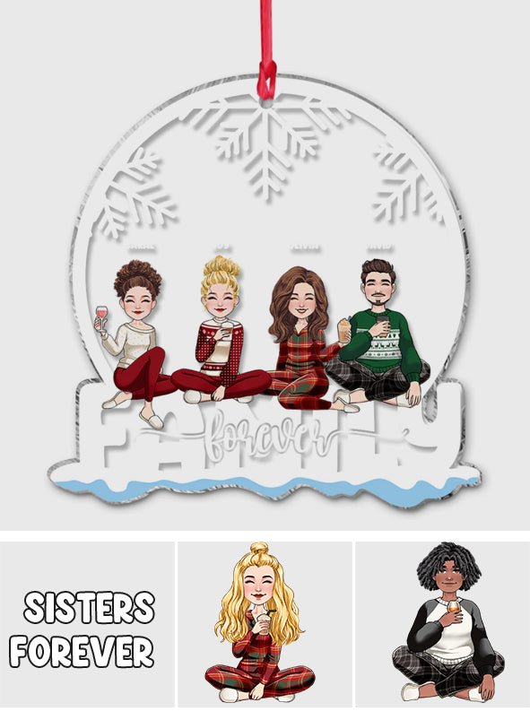 Frère et sœur pour toujours - Ornement transparent personnalisé pour frères et sœurs