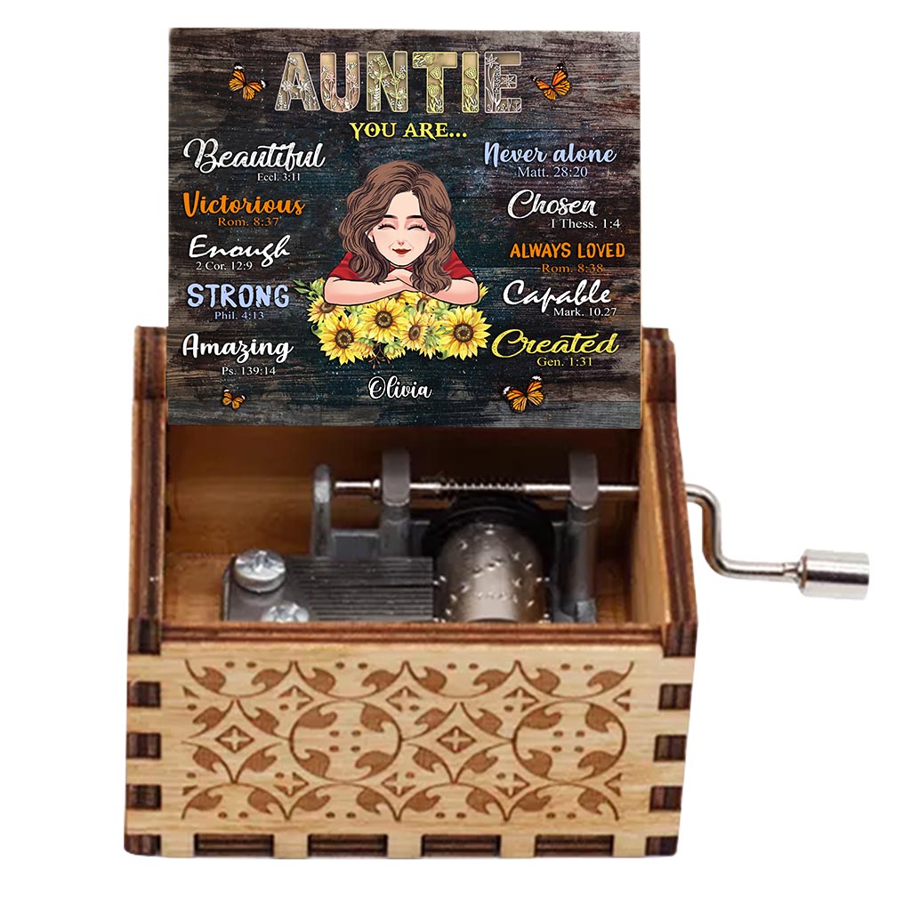 Mom You Are - Gift for mom, aunt, grandma - Personalized Hand Crank Music Box