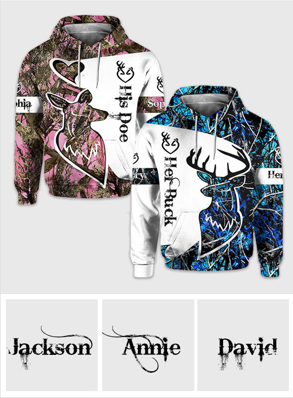 Son cerf, sa biche - T-shirt de chasse personnalisé