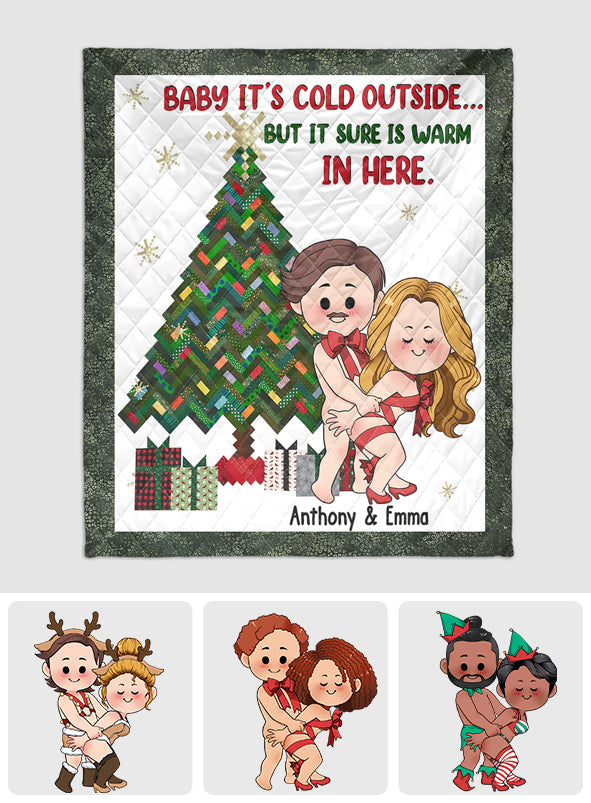 Au chaud ici - Couverture personnalisée pour couple