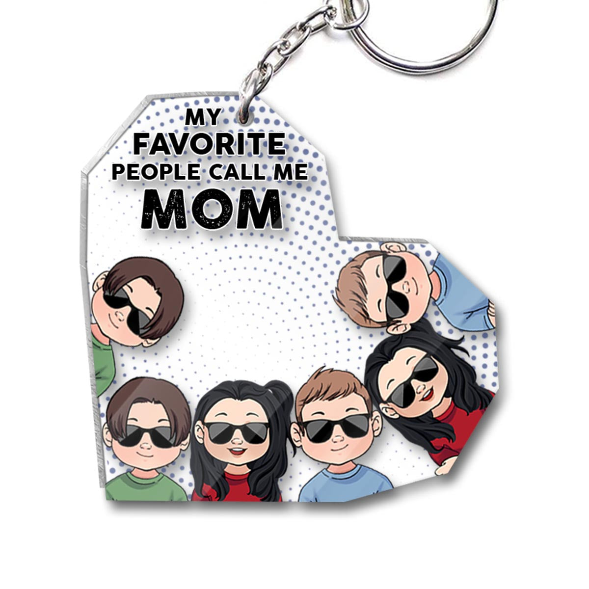 My Favorite People - Gift for grandpa, dad, mom, grandma, uncle, aunt, brother, sister - Personalized Keychain