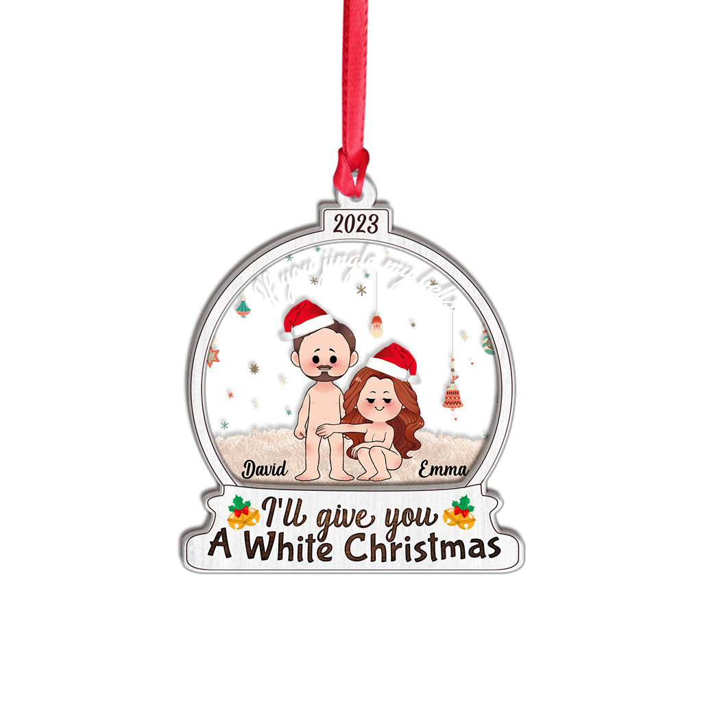 If You Jingle My Bells - Personalized Couple Layers Mix Ornament
