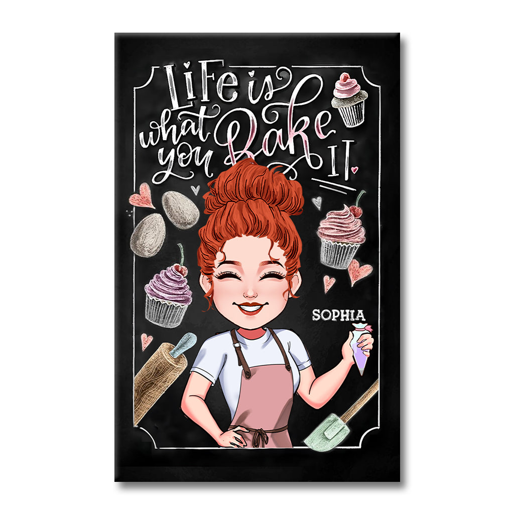 La vie est ce que vous en faites - Toile et affiche personnalisées sur le thème de la pâtisserie