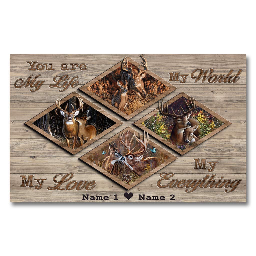 Tu es ma vie - Affiche personnalisée pour couples à la chasse
