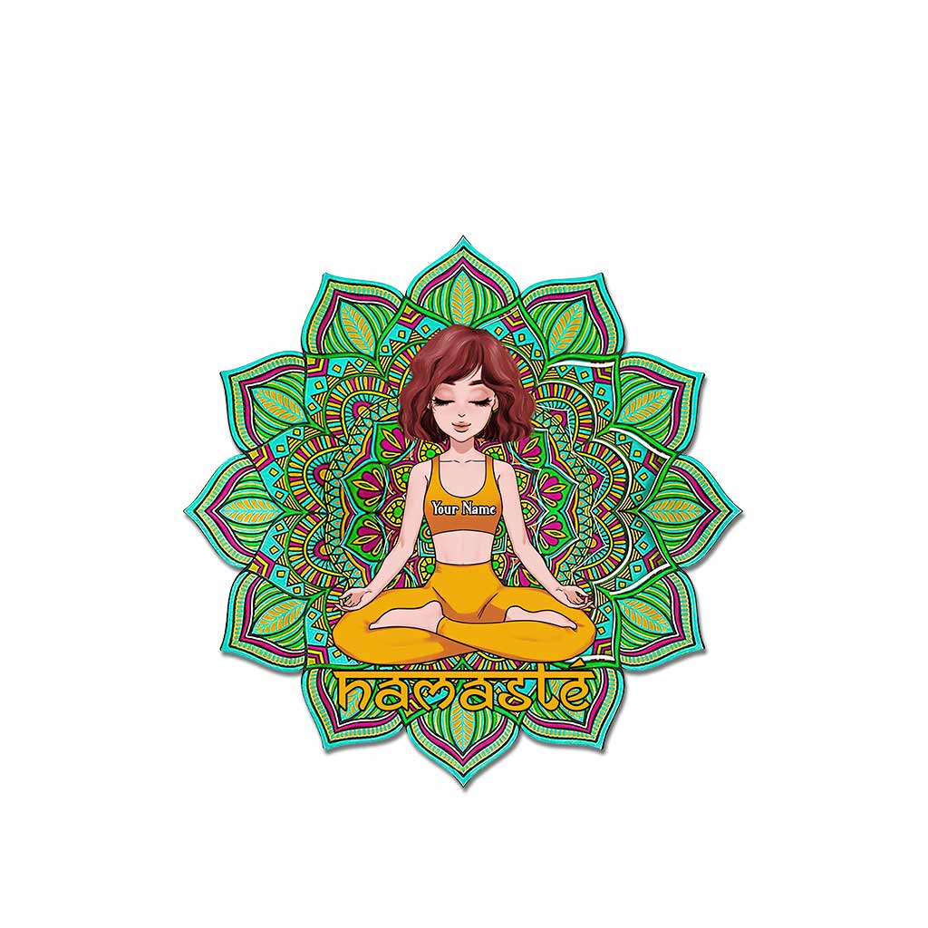 Namaste - Personalized Yoga Decal Die Cut