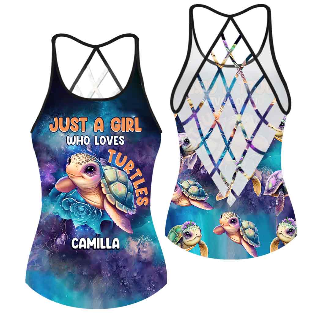 Débardeur personnalisé avec croix tortue mignonne