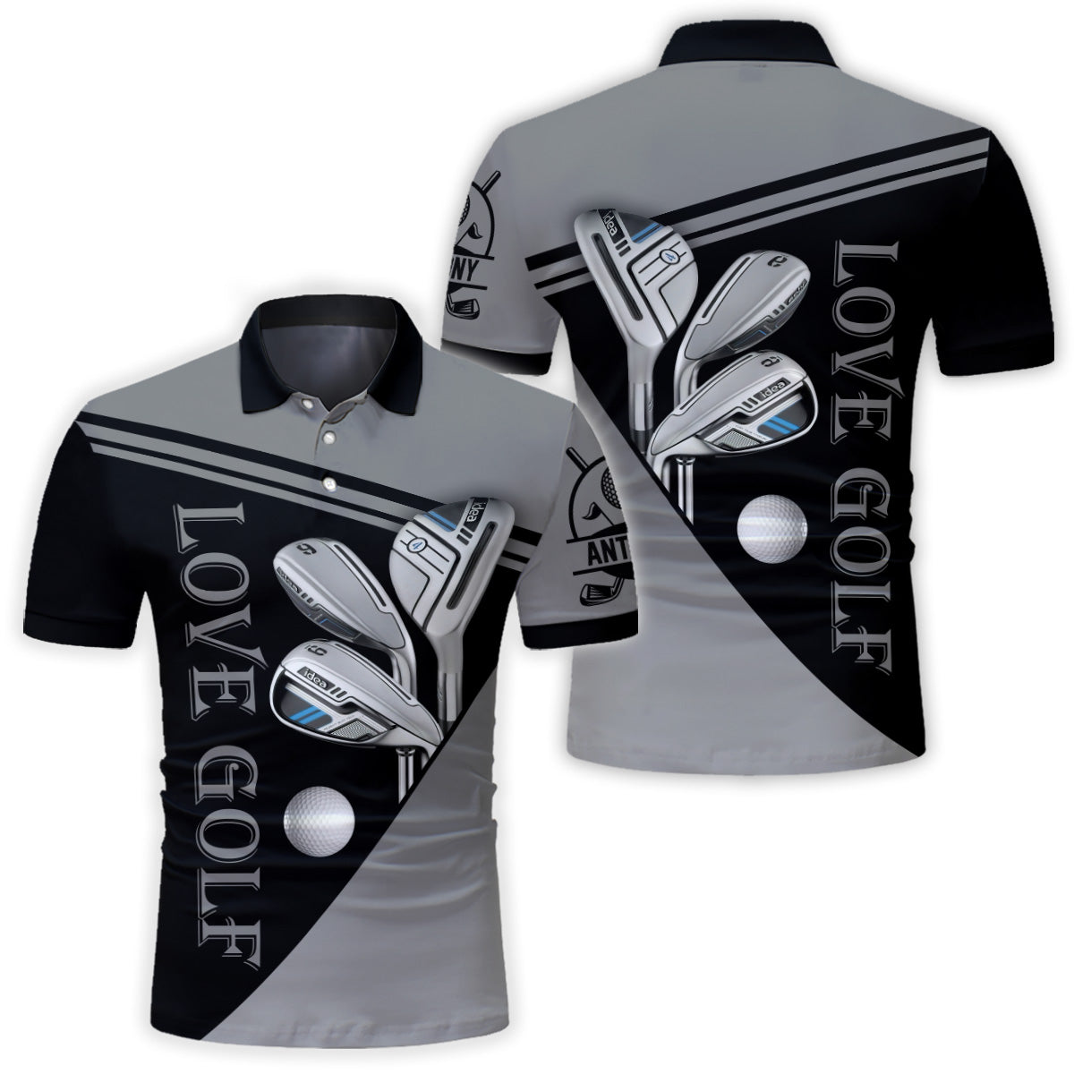 J'adore le golf - Polo de golf personnalisé