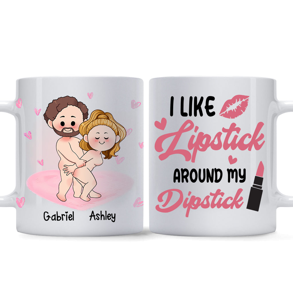 Mug personnalisé pour couple « I Light Lipstick »