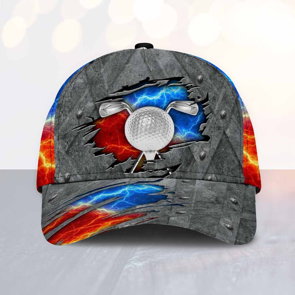 Casquette classique de golfeur en métal imprimée en 3D