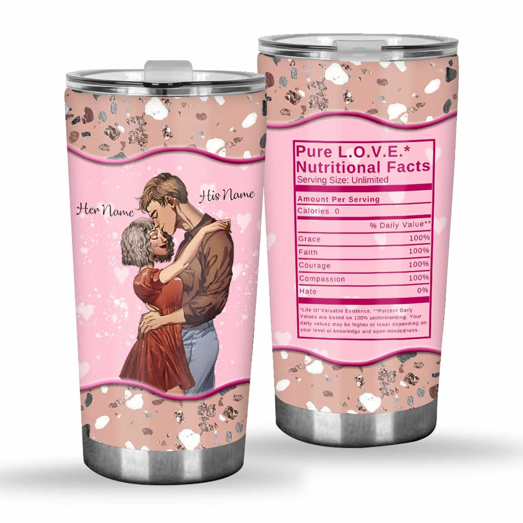 Informations nutritionnelles pour couples - Gobelet isotherme personnalisé
