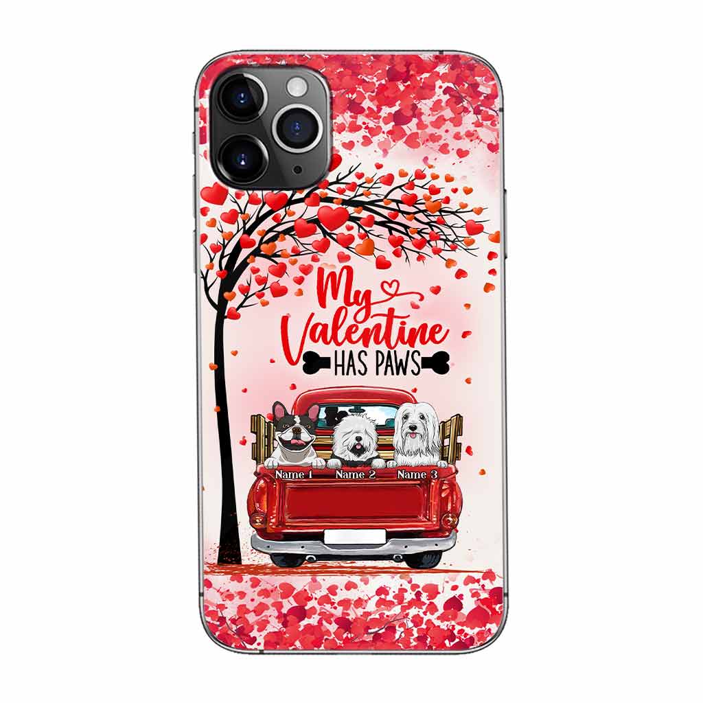 Ma Valentine a des pattes - Coque de téléphone personnalisée pour chien