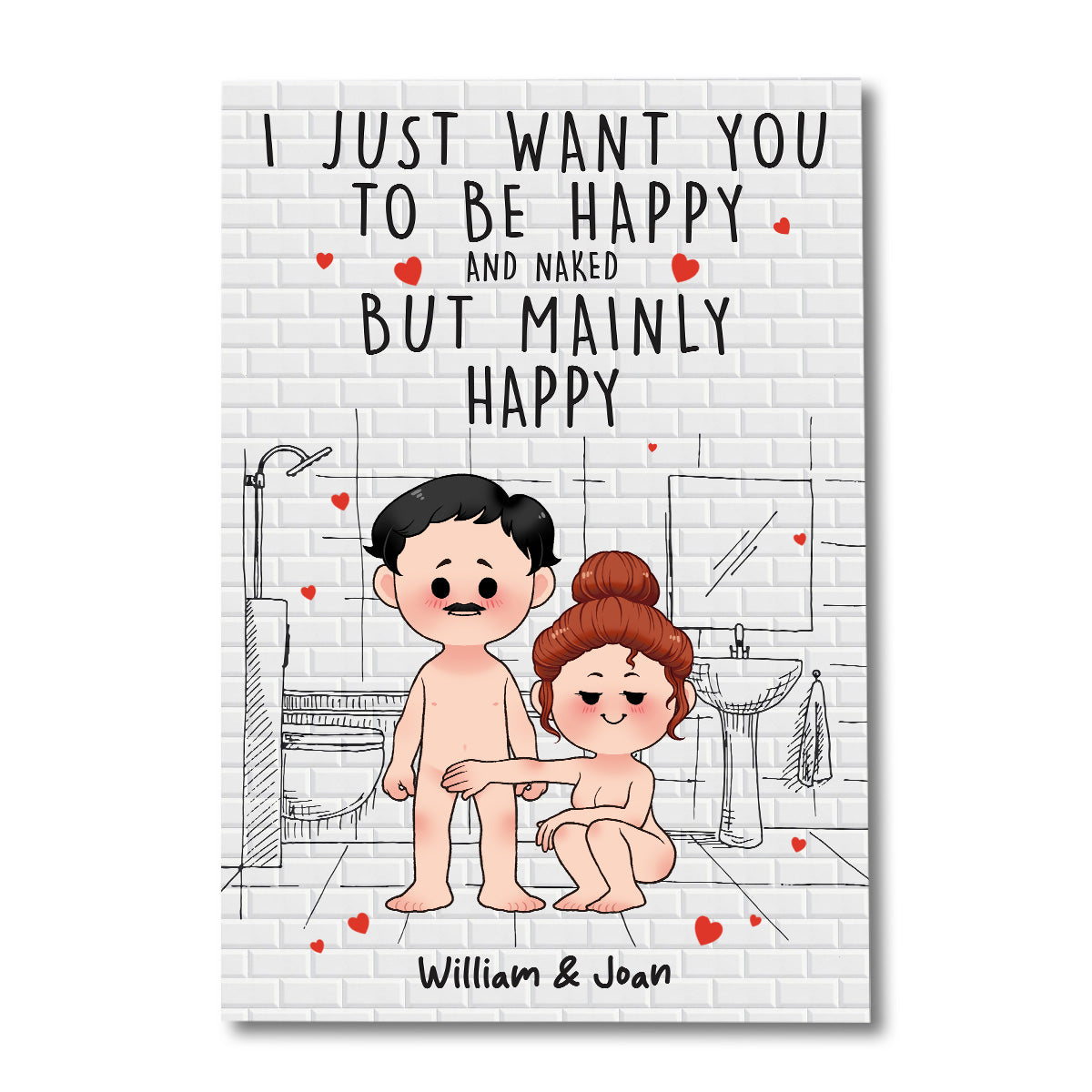 Save Water Shower Together - Personalized Couple Canvas And Poster