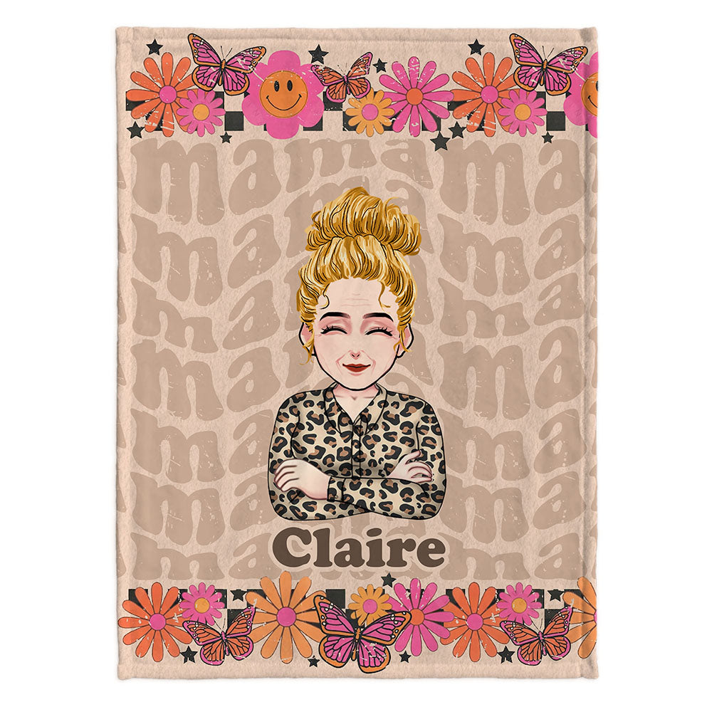 Retro Mama - Couverture personnalisée pour la fête des mères