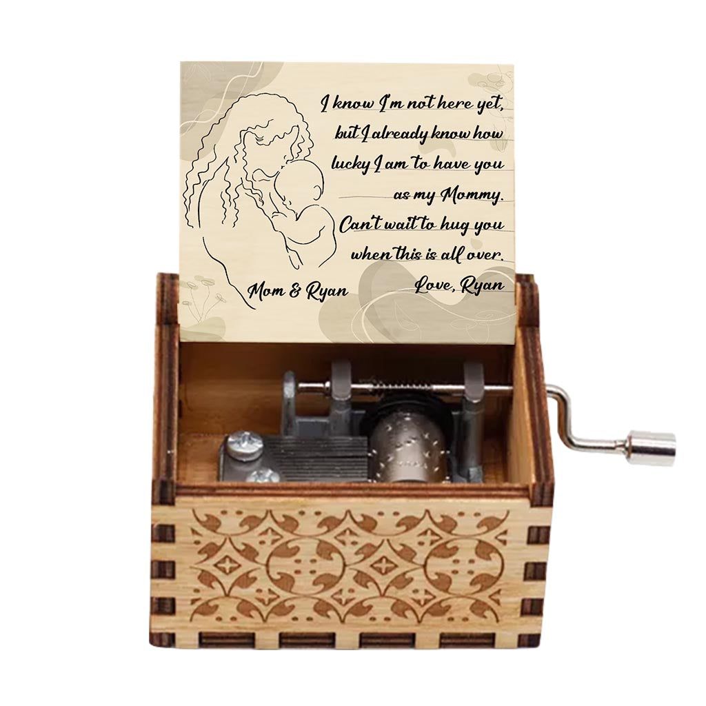J'ai tellement hâte de te serrer dans mes bras quand tout sera fini - Boîte à musique à manivelle personnalisée pour la fête des mères