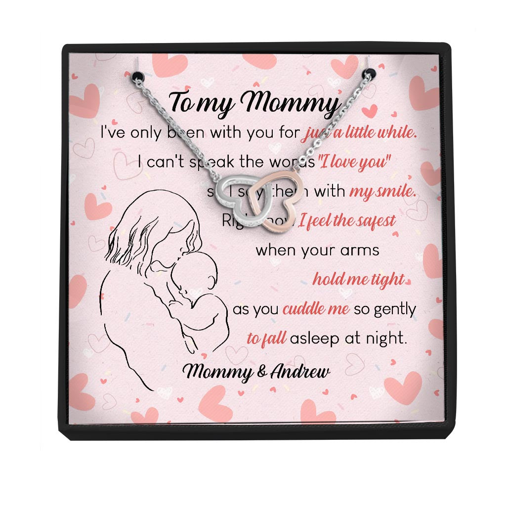 Collier personnalisé « Je n'ai été qu'avec toi » pour la fête des mères