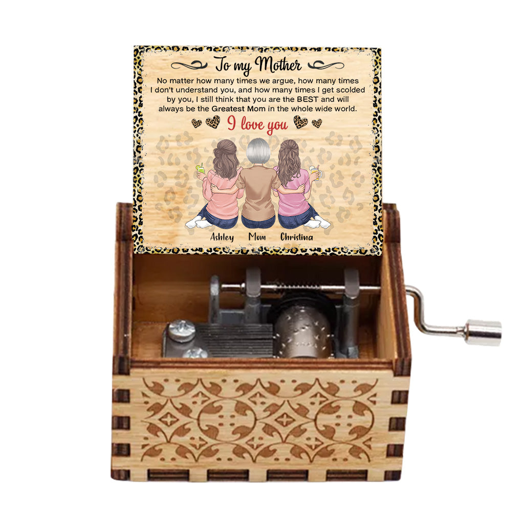 Tu es la meilleure maman du monde entier - Boîte à musique à manivelle personnalisée pour la fête des mères