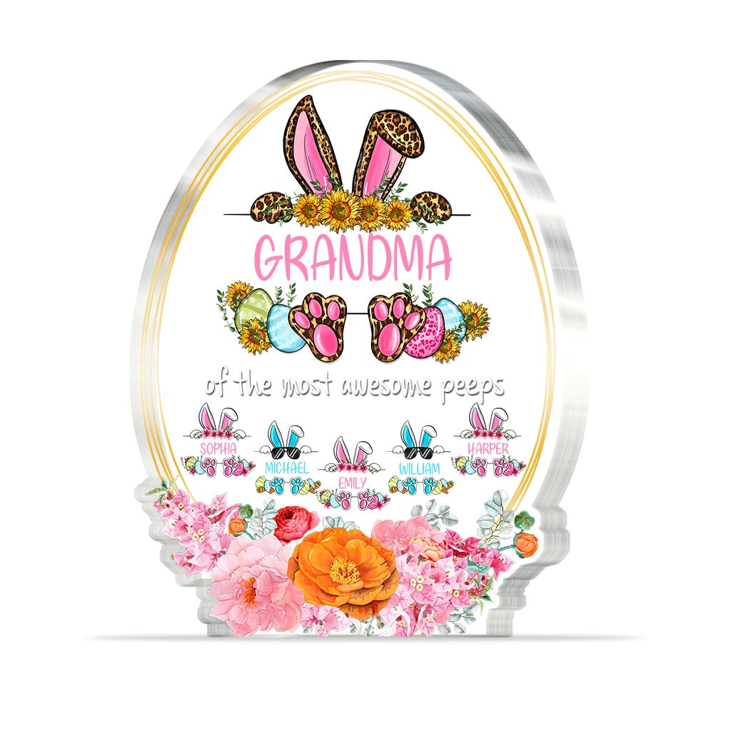 Grand-mère des plus formidables - Plaque acrylique personnalisée pour la fête des mères et Pâques