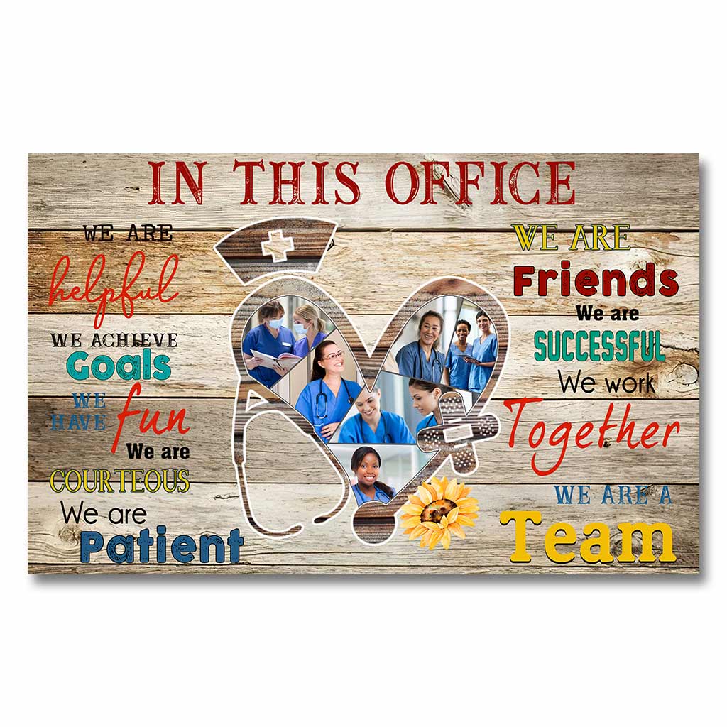 Dans ce bureau - Affiche personnalisée pour infirmière