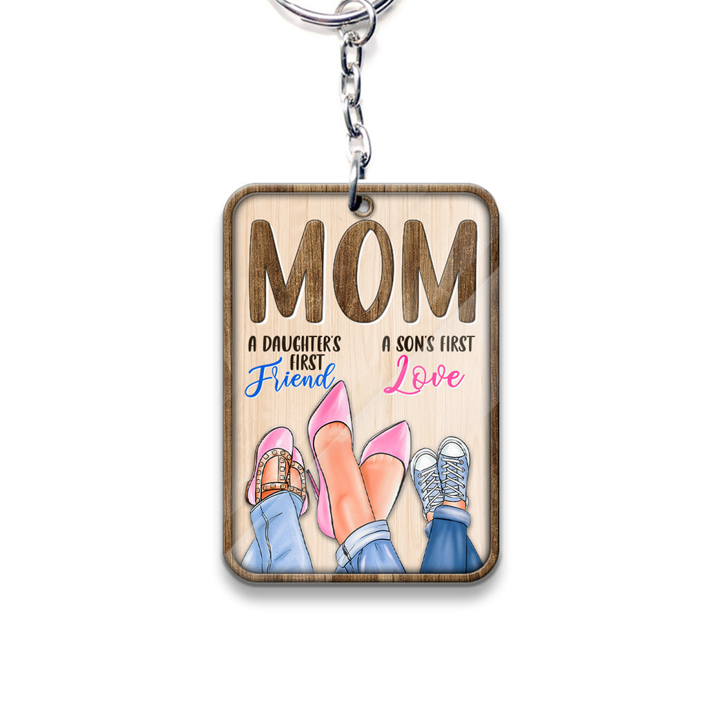 Maman, première amie, premier amour - Porte-clés Maman (Imprimé des deux côtés)