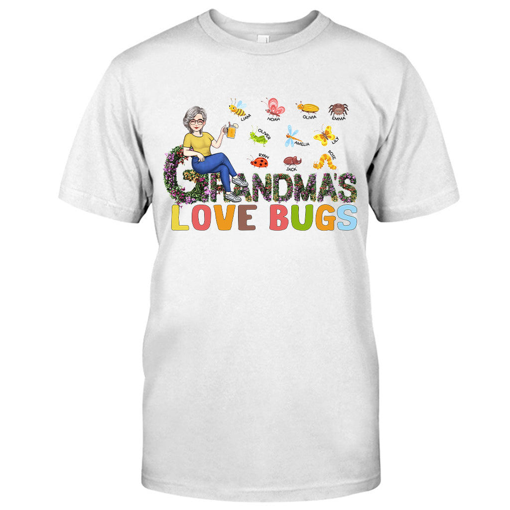 Grandma's Love Bugs - Personalized Mother's Day Grandma T-shirt and Hoodie