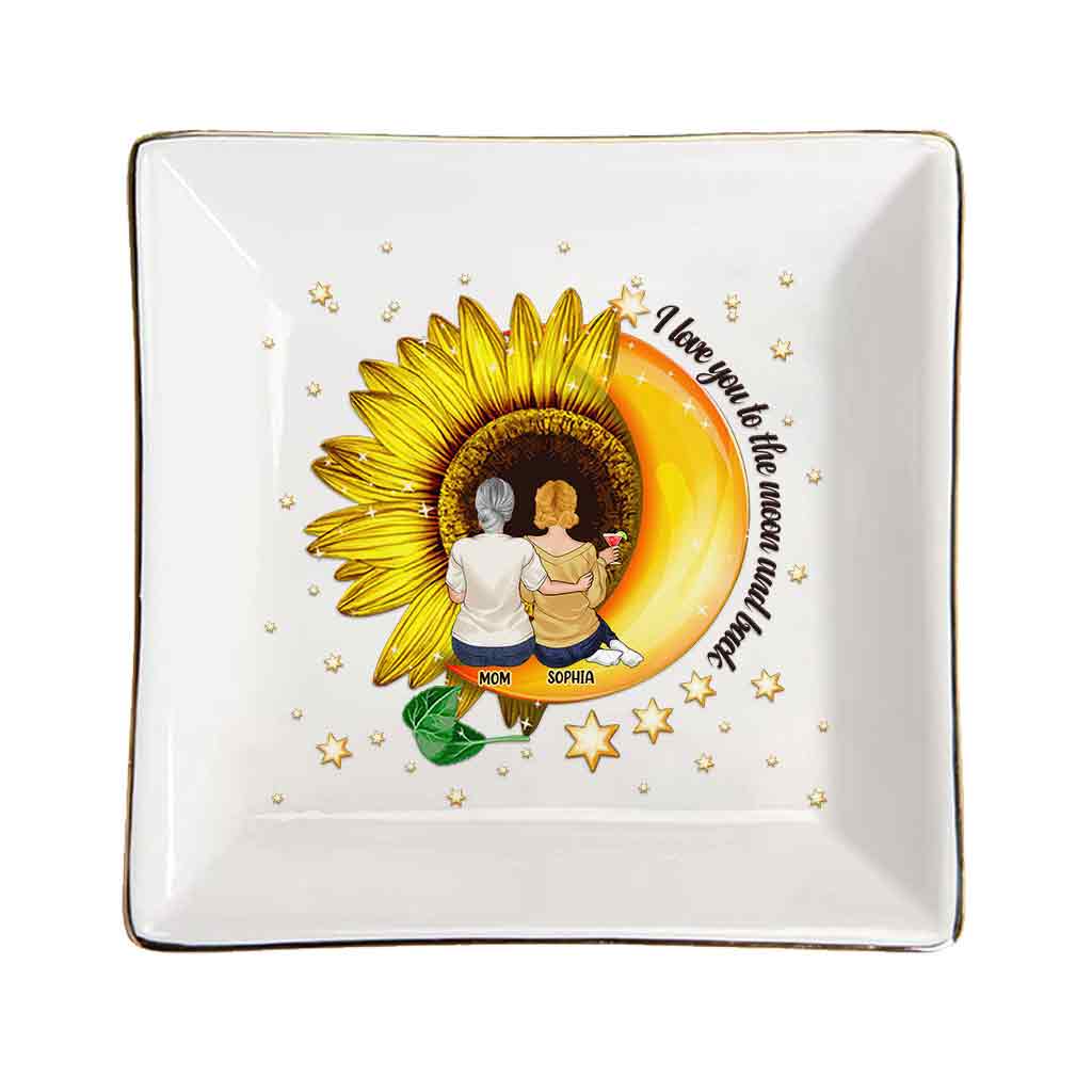 Aller et retour sur la Lune - Porte-bijoux personnalisé pour la fête des mères