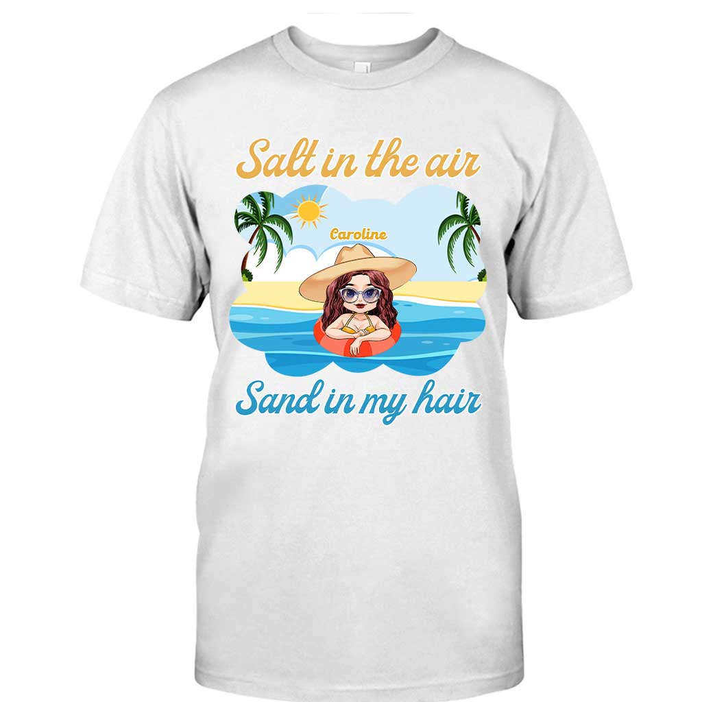 Sel dans l'air, sable dans les cheveux - T-shirt et sweat à capuche personnalisés pour les amoureux de la mer