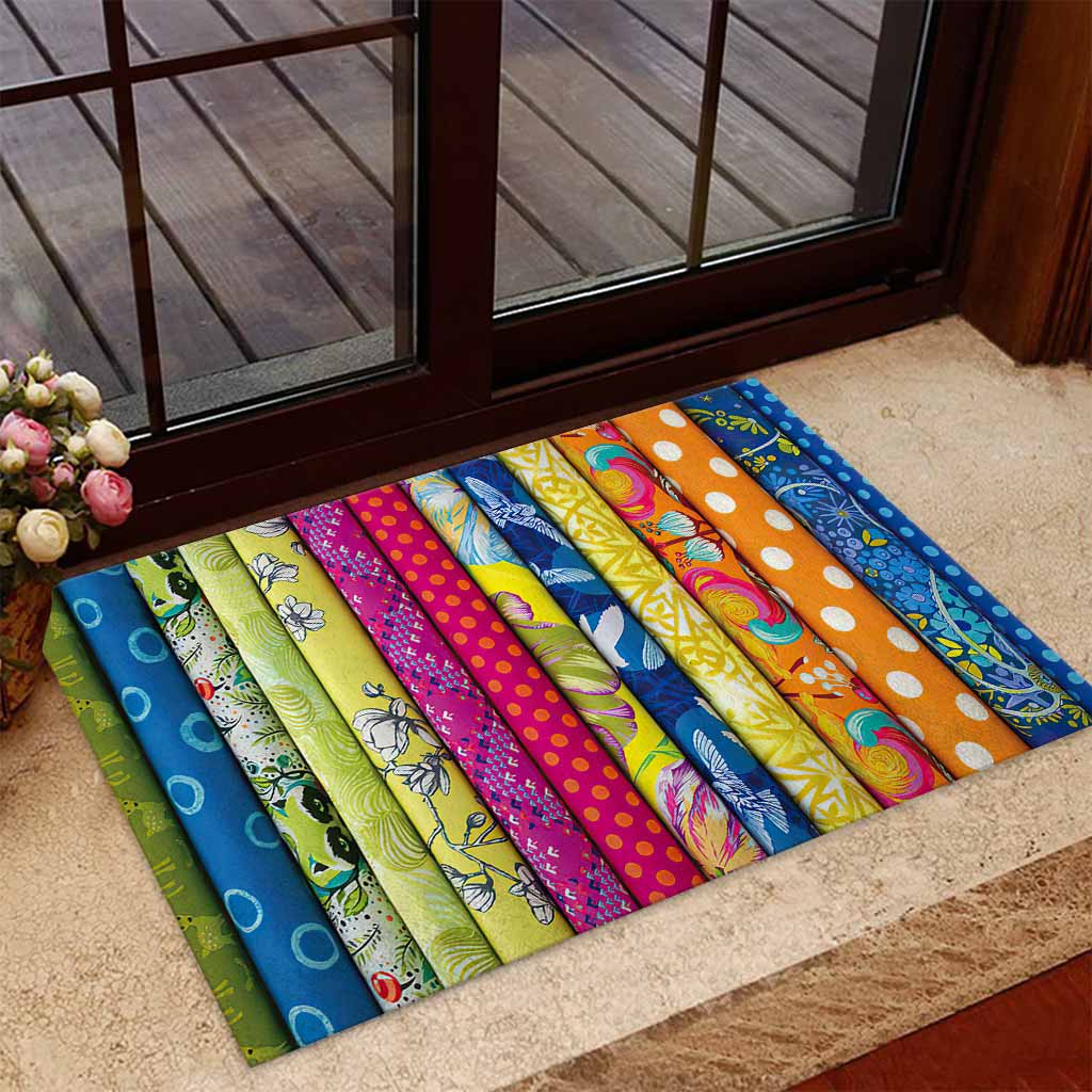 Paillasson imprimé à motifs de tissu matelassé