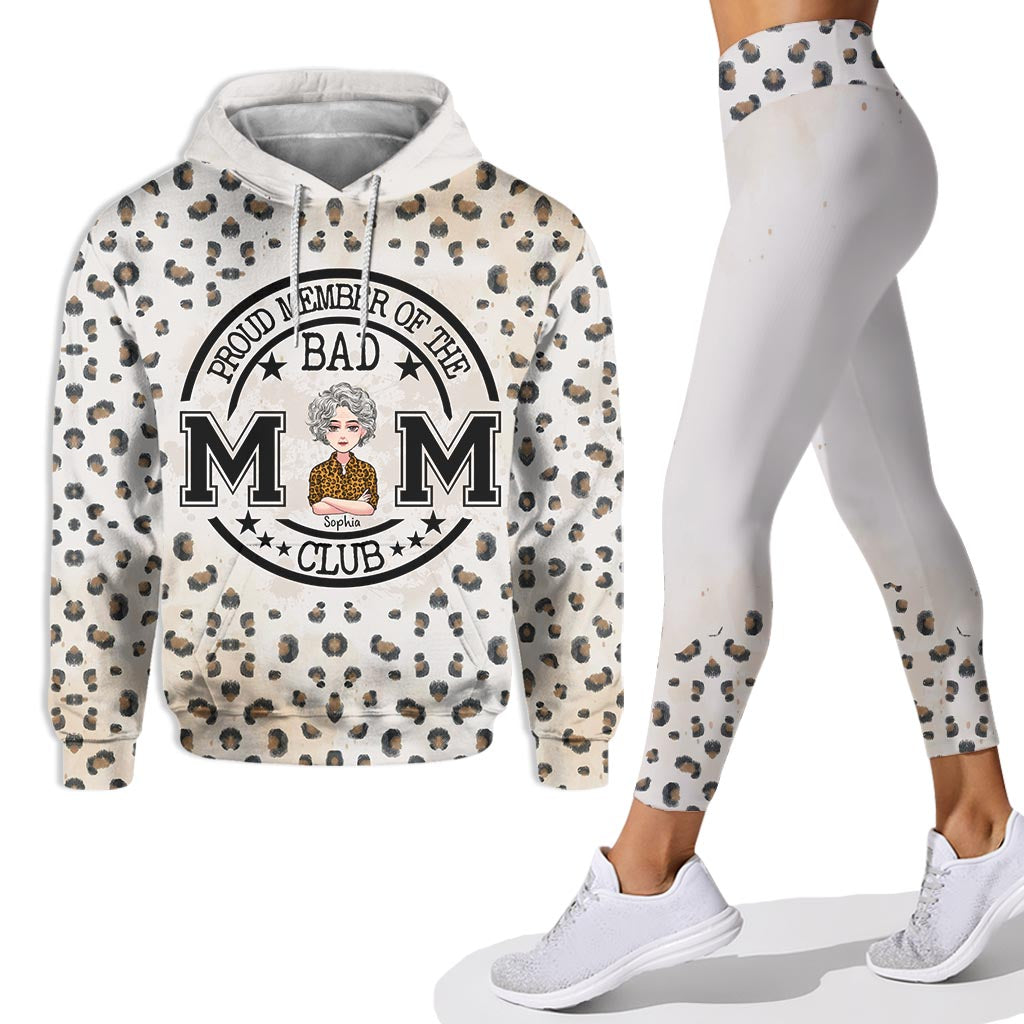 Membre fière du club des mauvaises mamans - Sweat à capuche et legging personnalisés pour la fête des mères, mamie