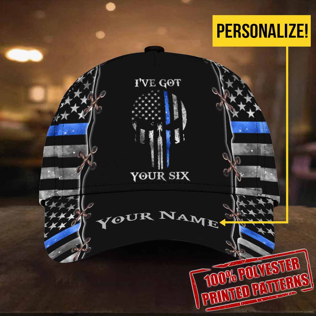 I've Got Your Six - Police Officer Personalized Classic Cap With Printed Vent Holes