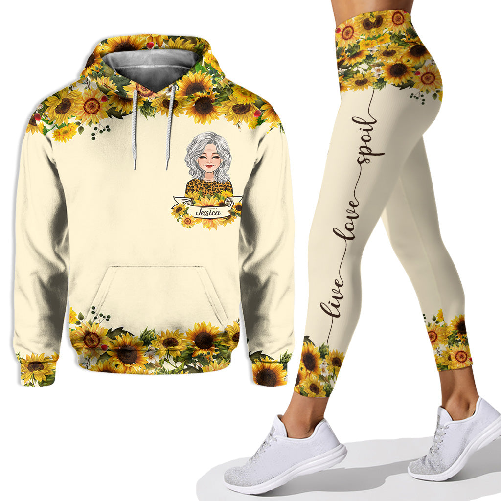Travel Set - Personalized Mother's Day Grandma Hoodie and Leggings