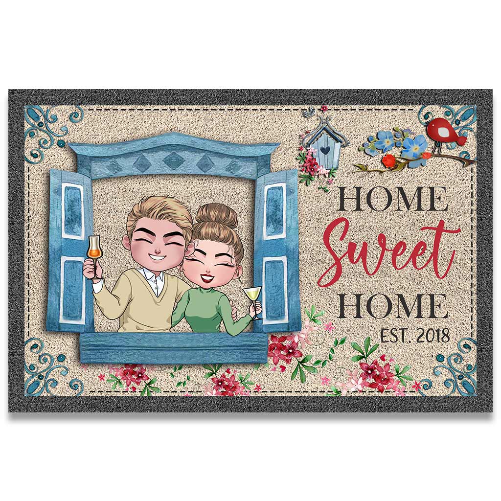 « Home Sweet Home » - Paillasson personnalisé pour couple